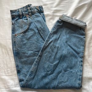 Never worn wide leg blue zara jeans